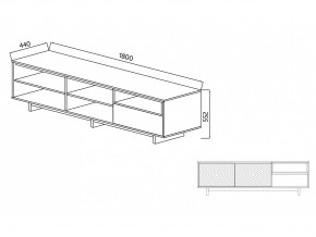 Тумба для ТВА Moderno-1800 В-1 Ф4 в Юрюзани - yuryuzan.mebel74.com | фото 4