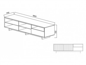 Тумба для ТВА Moderno-1800 В-1 Ф5 в Юрюзани - yuryuzan.mebel74.com | фото 4