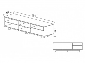 Тумба для ТВА Moderno-1800 В-1 Ф6 в Юрюзани - yuryuzan.mebel74.com | фото 4