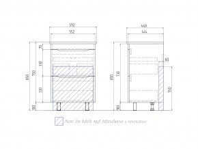 Тумба Grani 600-0-2 Элина белый в Юрюзани - yuryuzan.mebel74.com | фото 2