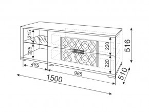 Тумба под ТВ Модуль 03 Тиффани в Юрюзани - yuryuzan.mebel74.com | фото 2