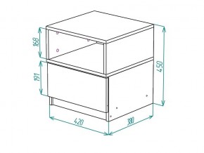 Тумба прикроватная Грация в Юрюзани - yuryuzan.mebel74.com | фото 2