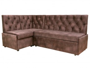 Угловой диван Призма каретная стяжка коричневый с коробами в Юрюзани - yuryuzan.mebel74.com | фото 1