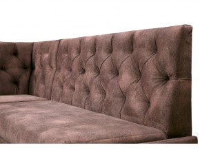 Угловой диван Призма каретная стяжка коричневый с коробами в Юрюзани - yuryuzan.mebel74.com | фото 2