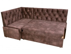 Угловой диван Призма со стяжкми коричневый со спальным местом в Юрюзани - yuryuzan.mebel74.com | фото 4
