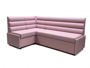Угловой диван Призма Валики со спальным местом розовый в Юрюзани - yuryuzan.mebel74.com | фото 1