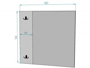 Зеркало Лофт Z10 ширина 800 в Юрюзани - yuryuzan.mebel74.com | фото 2